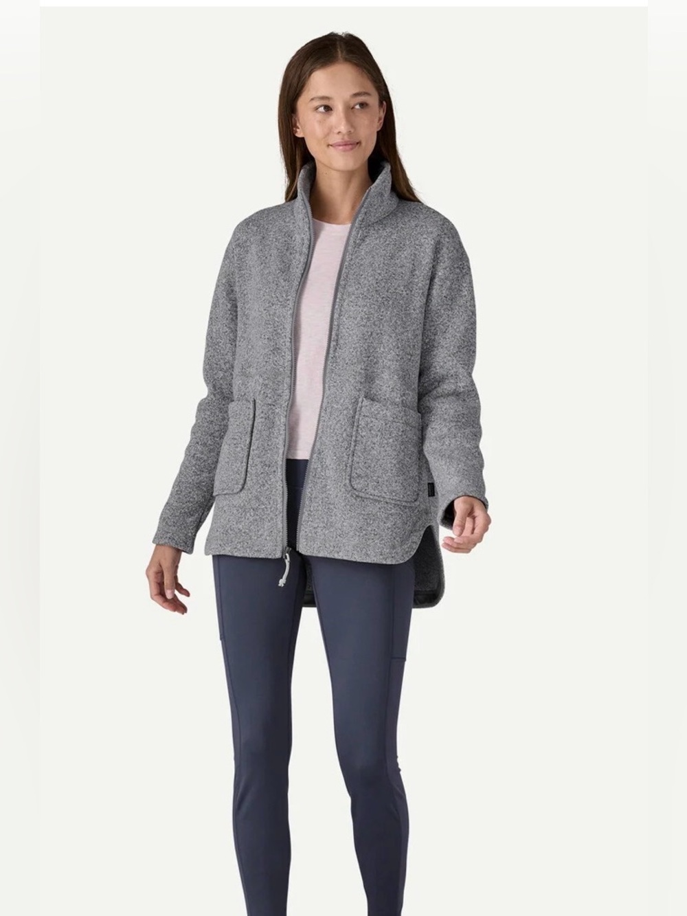 NWT Patagonia Women’s Never Better oversized coat full zip gray